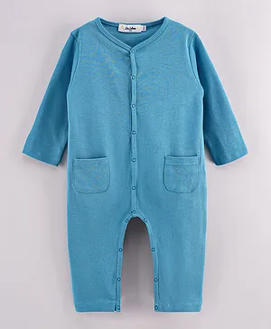 Les Lutins Front Open Romper - Adriatic blue