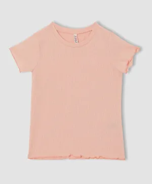 DeFacto Short Sleeve T-Shirt - Pink