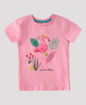 Pro Play Simmer Detail Flamingo T-Shirt - Pink