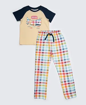R&B Kids Raglan Sleeves Pyjama Set -  Multicolor