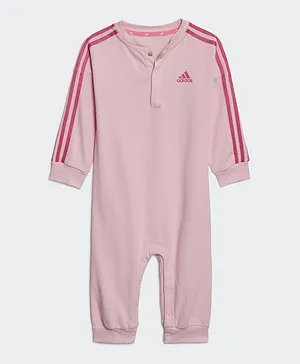 adidas Button Closure Full Length Romper - Pink