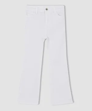 DeFacto Flare Fİt  Denim Trousers - White