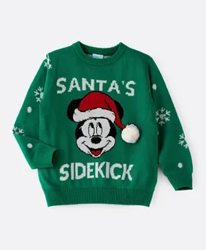 Disney Mickey Mouse Christmas Sweater - Green