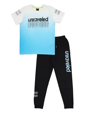 Urbasy Unraveled T-Shirt with Joggers - Set - Blue