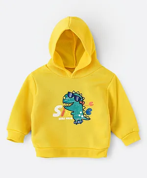 Lamar Kids Graphic Dino Hoodie - Yellow