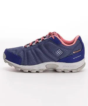 Columbia Childrens Firecamp Sledder II Wp Low Top Shoes - Blue