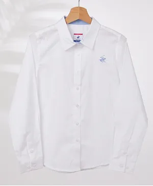 Beverly Hills Polo Club Logo Embroidered Shirt - White