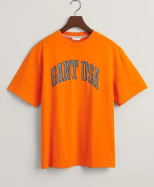 Gant Cotton Gant USA Graphic T-Shirt - Orange