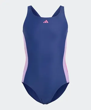 adidas 3 Stripes V Cut Swimsuit - Violet