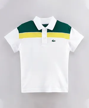Lacoste Ribbed Collar T-Shirt - White