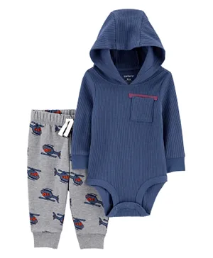 Carter's 2-Piece Thermal Hooded Bodysuit Pant Set - Multicolor