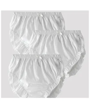Smart Baby 3 Pack Frill Panties - White