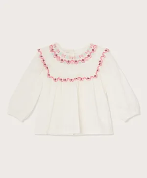 Monsoon Children Baby Embroidered Blouse - Ivory