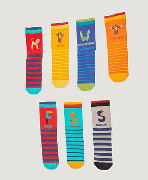 LC Waikiki 7 Pack Striped Socks - Multicolor
