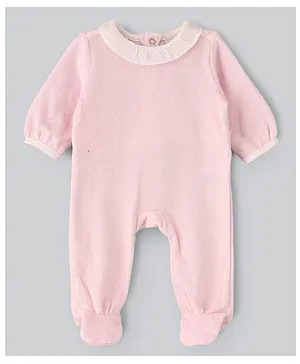Tiny Hug Full Sleeves Footed Sleepsuit - Pink