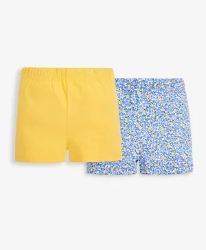 JoJo Maman Bebe 2 Pack Lemon Ditsy Shorts - Multicolor