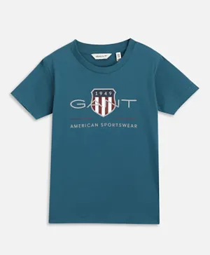 Gant Archive Shield Graphic T-Shirt - Petrol Blue