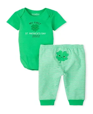 The Children's Place My 1st St Patricks Day Bodysuit with Pants Set - Green