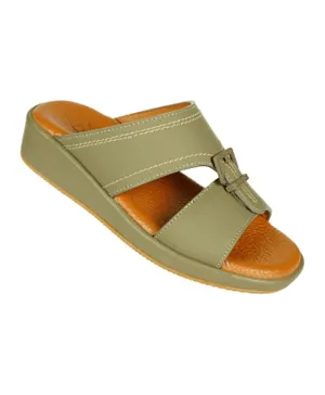 Barjeel Uno Leather Arabic Sandals - Green