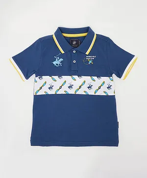 Beverly Hills Polo Club Collar Neck T-Shirt - Dark Blue