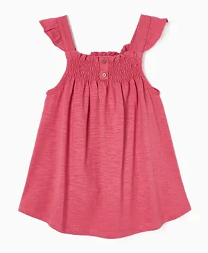 Zippy Cotton Strappy Top - Pink