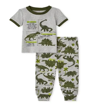 The Children's Place Dino Pajama Set - Grey