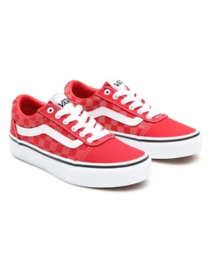 Vans YT Ward Low Top Laced Shoes - Red