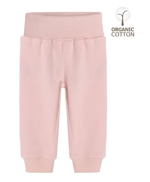 SMYK Elastic Waist Half Sleeper Pants - Pink