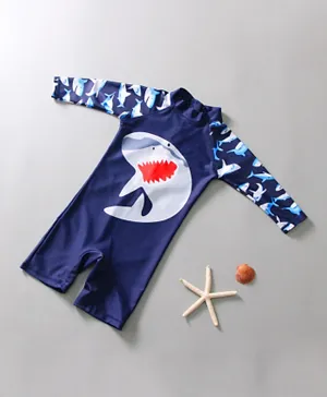 Lamar Kids Shark Swimsuit - Blue