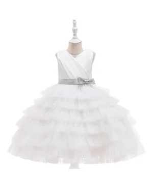 DDaniela Ruffled Mia Party Dress - White