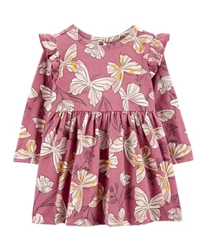 Carter's Butterfly Jersey Dress - Pink