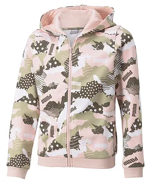 Puma Alpha All Over Printed Full Zip Hoodie FL - Grape Leaf