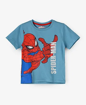 UrbanHaul X Marvel Spiderman T-Shirt - Blue
