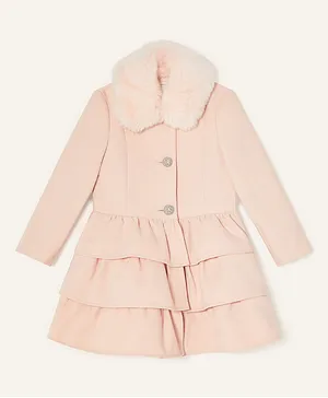 Monsoon Children Triple Frill Overcoat - Pink