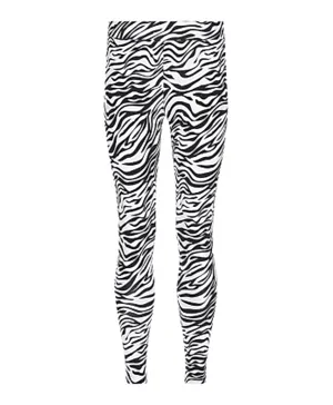 Juicy Couture All Over Zebra Print Leggings - Black & White