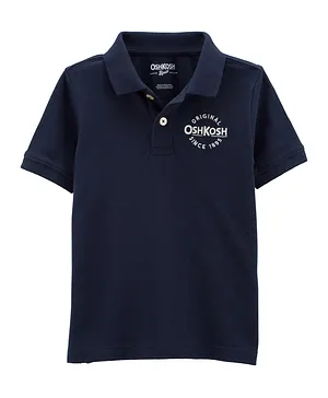 OshKosh B'Gosh Short Sleeve Polo - Navy Blue