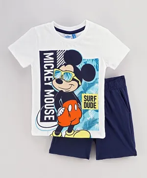 Disney Mickey Mouse And Friends Surf Dude T-Shirt And Shorts Set - White