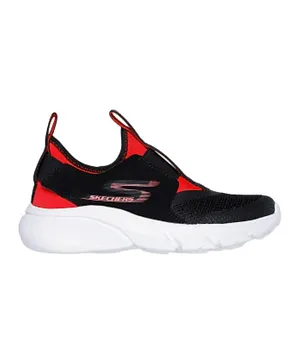 Skechers Skech Faster Slip On Shoes - Black & Red