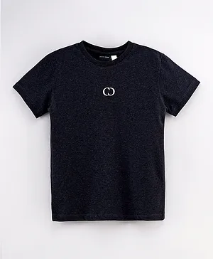 Criminal Damage Eco Ribbed Neckline T-Shirt - Charcoal