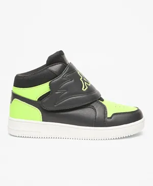 Kappa Panelled High Top Sneakers - Black