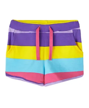 Name It Striped Elastic Waist Shorts - Multicolor