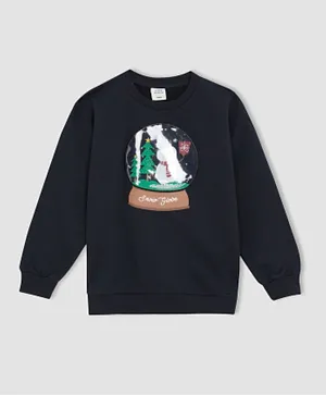 DeFacto Christmas Sweater - Navy