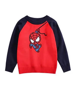 Lamar Kids Spiderman Sweater - Red