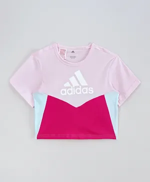 adidas Colorblock T-Shirt - Clear Pink
