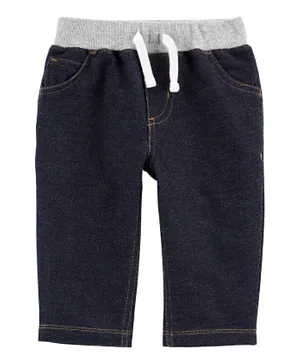 Carter's Pull-On Knit Denim Pants - Blue