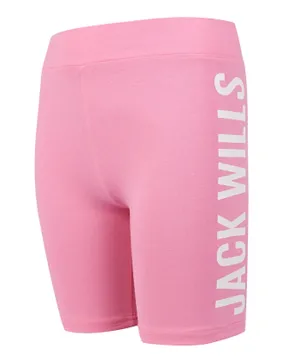 Jack Wills Logo Graphic Cycling Shorts - Pink
