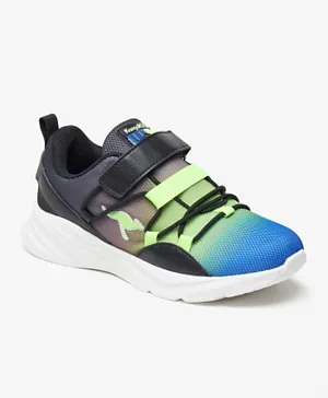 Kangaroos Textured Sports Shoes With Hook And Loop Closure - Multicolor