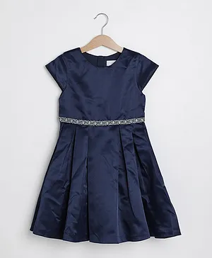 R&B Kids Short Sleeves Dress - Blue