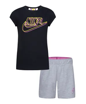 Nike Knit Tee with Shorts Set - Black