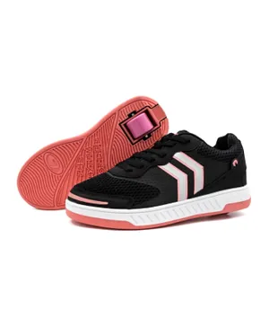 Breezy Rollers Striped Shoes With Wheels - Black